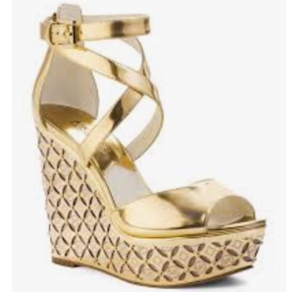 Micheal Kors Gabriella Gold Wedge